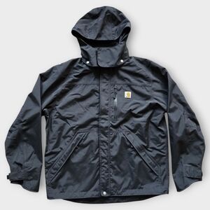 SOLD❤️Carhartt Jacket Mens MEDIUM Shoreline Black Storm Defender Hood Zip Up